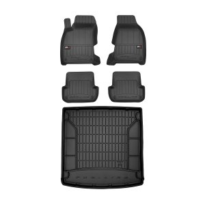 Audi A4 Floor-Trunk Mats - Omac - 3D Premium - Black - '04-'08